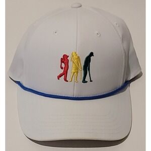 Drive Chip Putt Golf Tournament White Adjustable Mid Fit Cap Hat NEOT Unisex